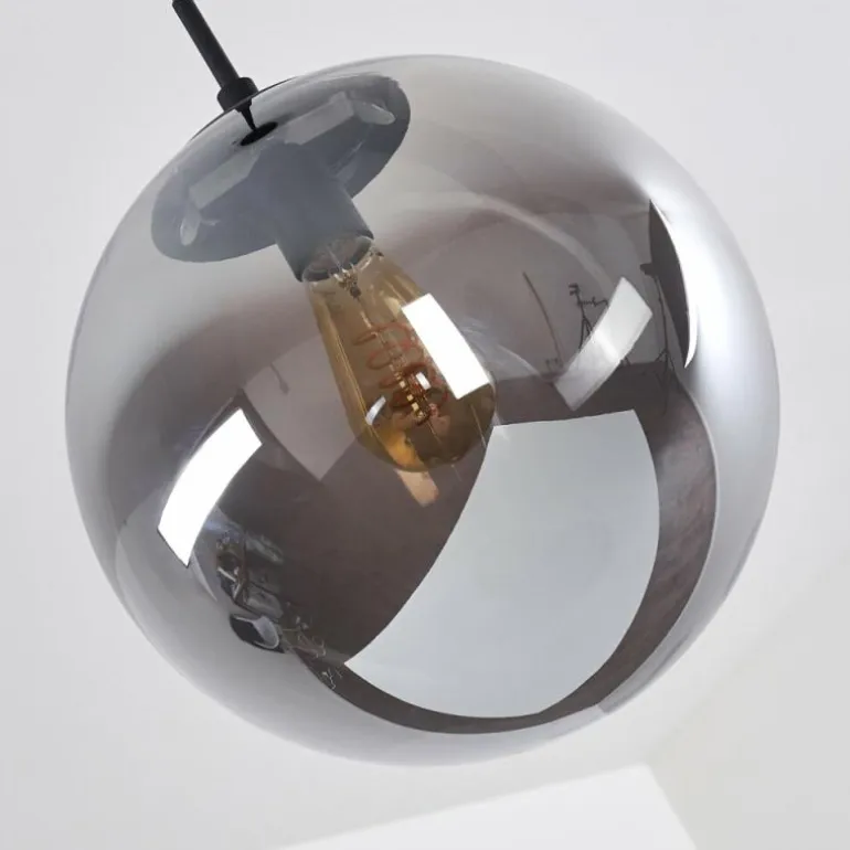 Suspension Agropoli Fumée, Noir, 1 lumière