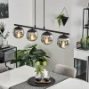 Suspension Agropoli Noir, 4 lumières