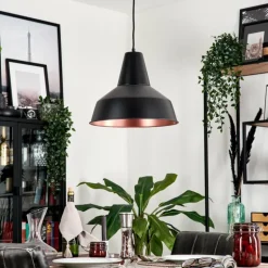 Suspension Aigle Noir, 1 lumière
