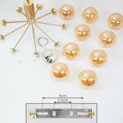 Suspension Alden Laiton, 9 lumières