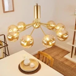 Suspension Alden Laiton, 9 lumières