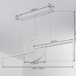 Suspension Alelua LED Blanc, 1 lumière, Télécommandes