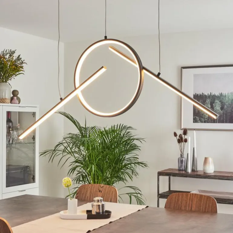 Suspension Alelua LED Gris, 1 lumière, Télécommandes