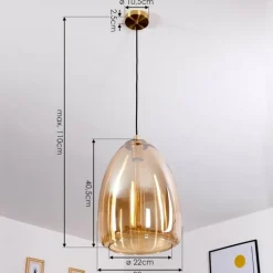 Suspension Alvares Bronze, 1 lumière