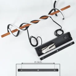 Suspension Alvarim LED Écru, Noir, 1 lumière
