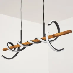 Suspension Alvarim LED Écru, Noir, 1 lumière