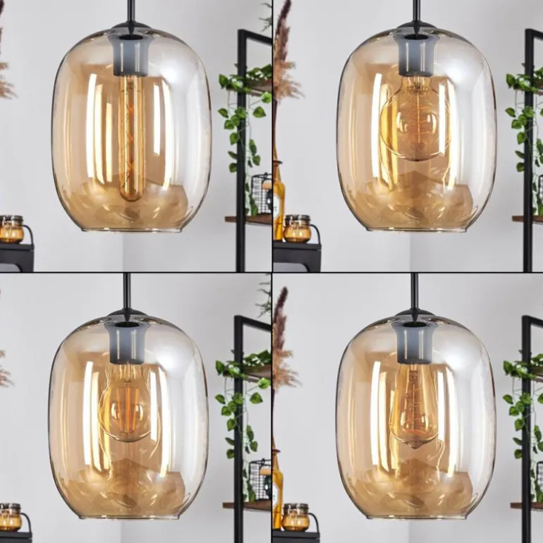 Suspension Apedo Ambre, 3 lumières