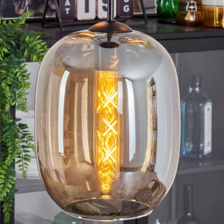Suspension Apedo Ambre, 3 lumières