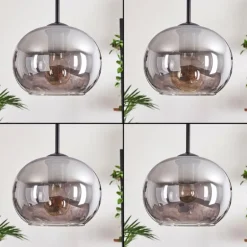 Suspension Apedo Fumé, 5 lumières