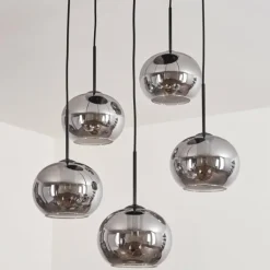 Suspension Apedo Fumé, 5 lumières
