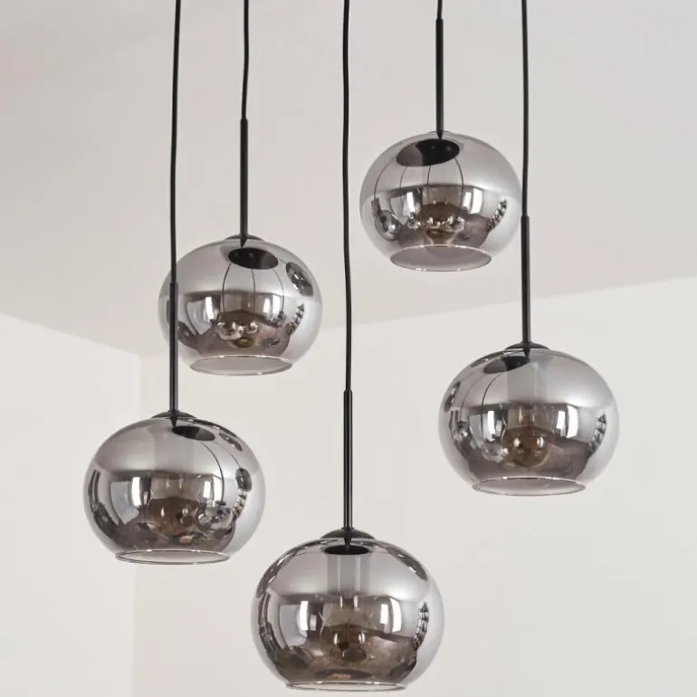 Suspension Apedo Fumé, 5 lumières