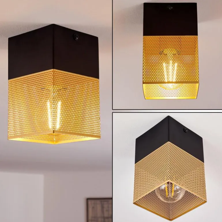 Suspension Armenie Laiton, Noir, 1 lumière
