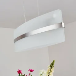 Suspension Avellino Acier inoxydable, Blanc, 3 lumières