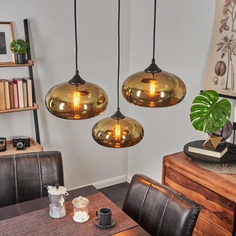 Suspension Avonlea Noir, 3 lumières