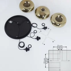 Suspension Avonlea Noir, 3 lumières