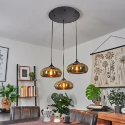 Suspension Avonlea Noir, 3 lumières