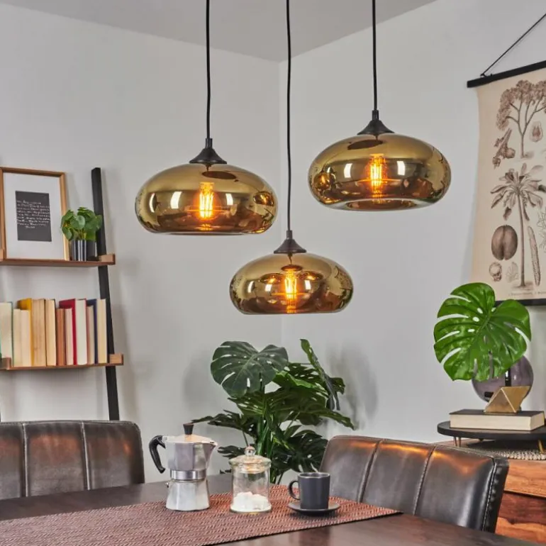 Suspension Avonlea Noir, 3 lumières