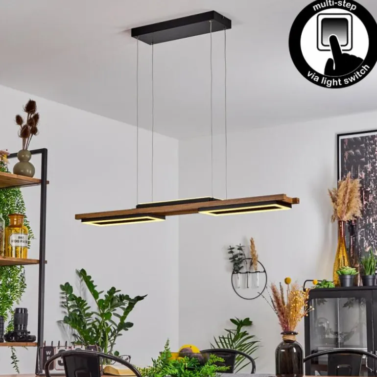 Suspension Ayajasco LED Écru, Noir, 1 lumière
