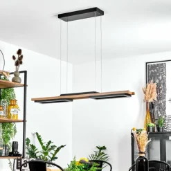 Suspension Ayajasco LED Écru, Noir, 1 lumière