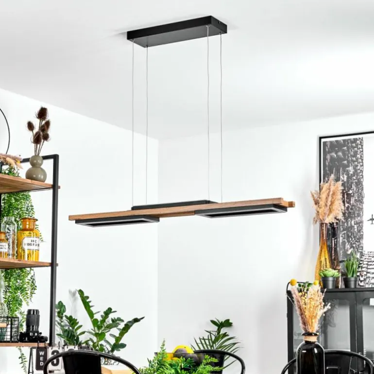 Suspension Ayajasco LED Écru, Noir, 1 lumière