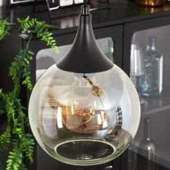 Suspension Azurara Noir, 4 lumières