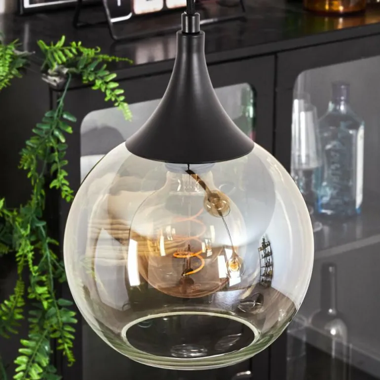 Suspension Azurara Noir, 4 lumières