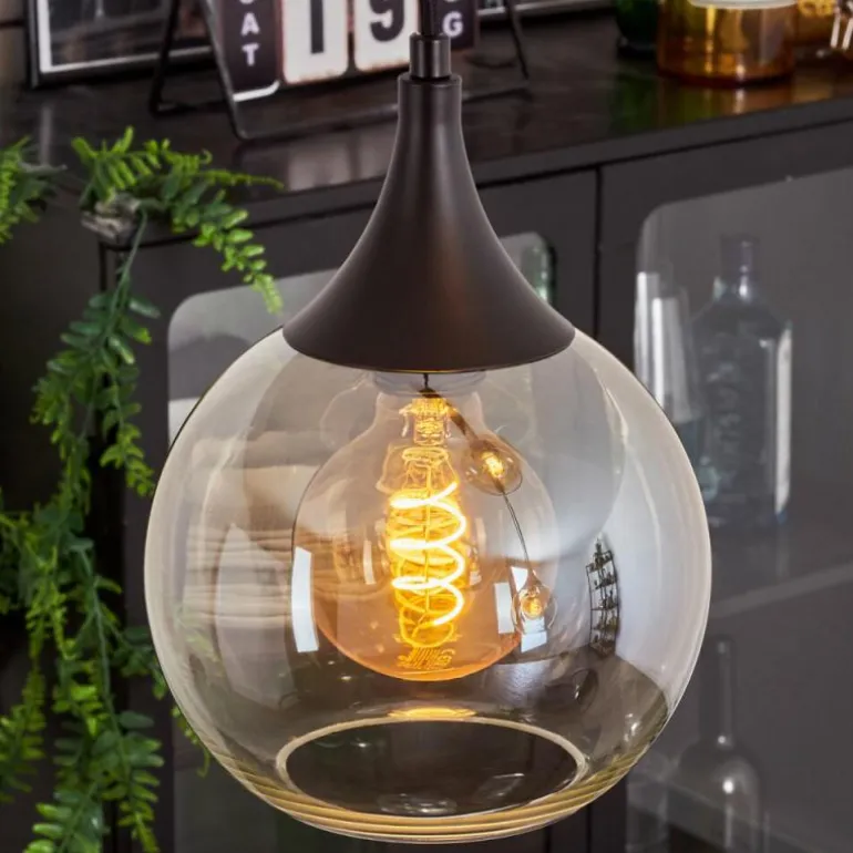 Suspension Azurara Noir, 4 lumières