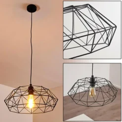 Suspension Badalucco Noir, 1 lumière