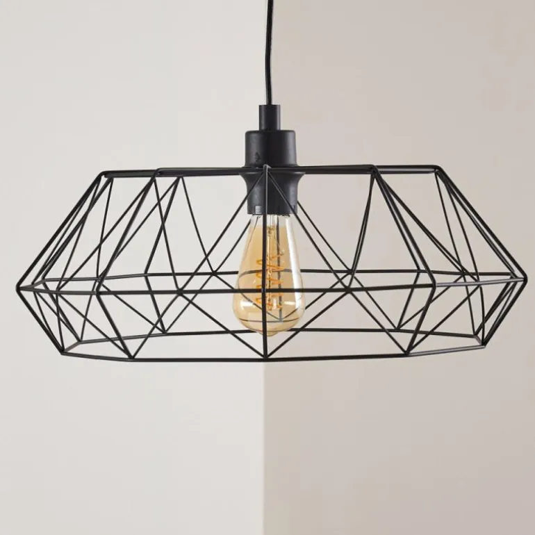 Suspension Badalucco Noir, 1 lumière