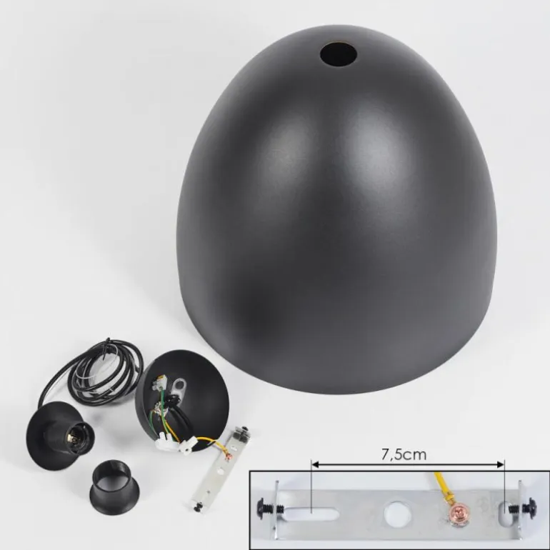 Suspension Bakou Noir, 1 lumière