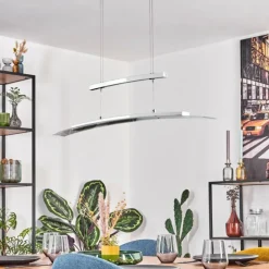 Suspension Balcairn LED Chrome, 4 lumières