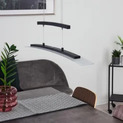 Suspension Balcairn LED Noir, 4 lumières