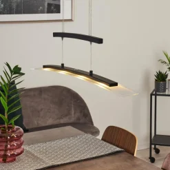 Suspension Balcairn LED Noir, 4 lumières