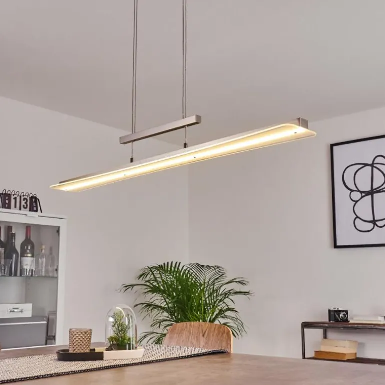 Suspension Barrud LED Argenté, 1 lumière