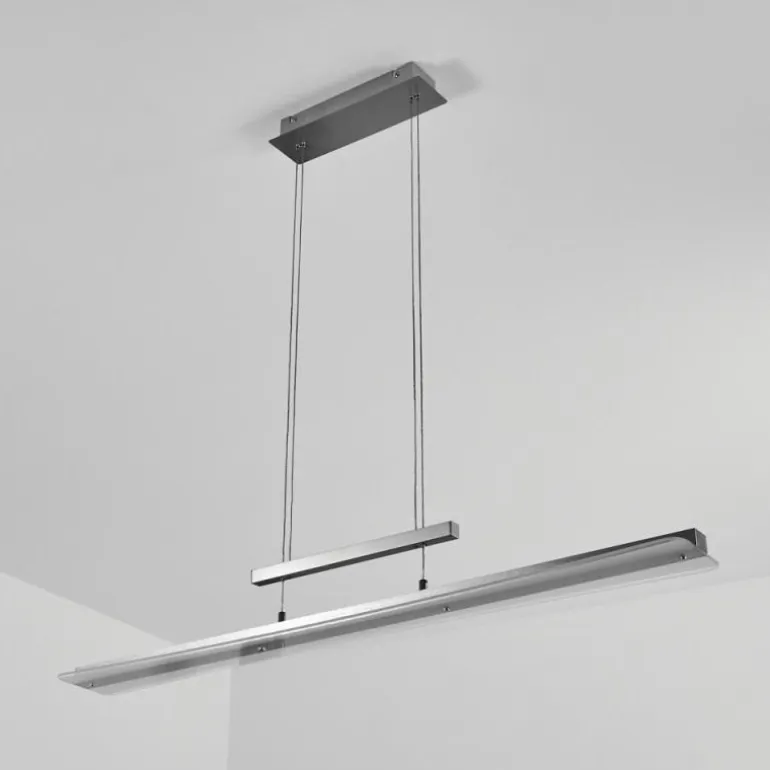 Suspension Barrud LED Argenté, 1 lumière