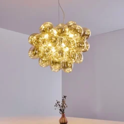 Suspension Barstow Chrome, 8 lumières