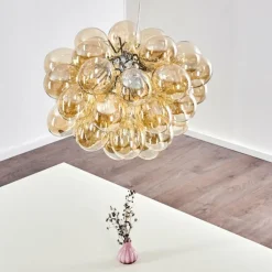 Suspension Barstow Chrome, 8 lumières