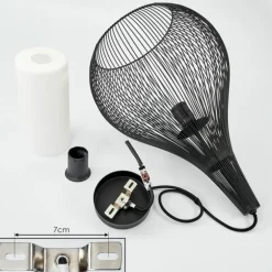 Suspension Barthoid Noir, 1 lumière
