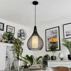 Suspension Barthoid Noir, 1 lumière