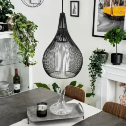 Suspension Barthoid Noir, 1 lumière