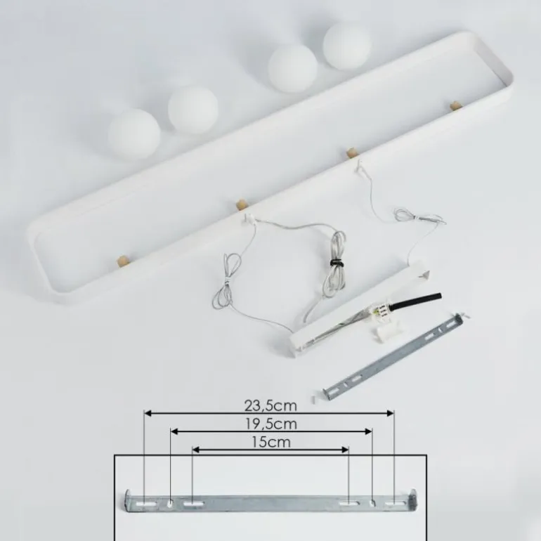 Suspension Beland Blanc, 4 lumières
