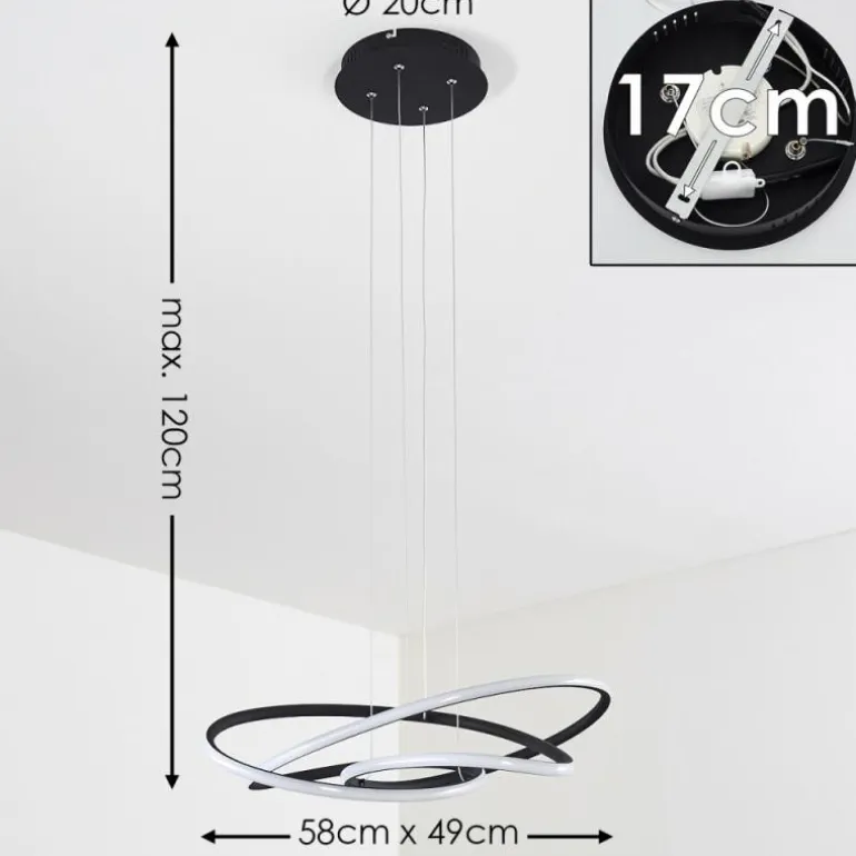 Suspension Belgorod LED Noir, 1 lumière