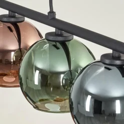 Suspension Belp Noir, 5 lumières