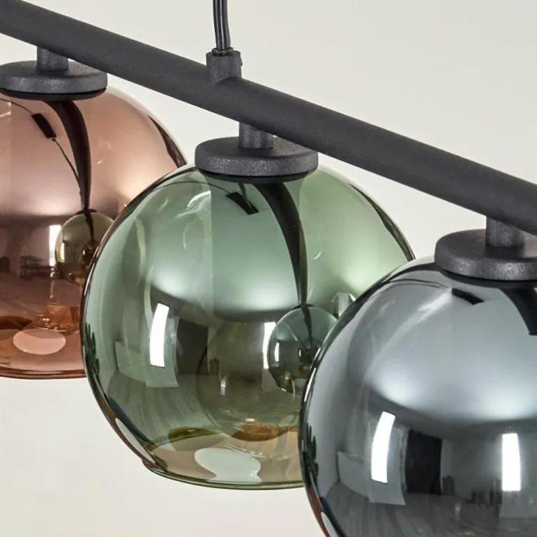 Suspension Belp Noir, 5 lumières