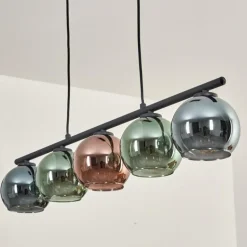 Suspension Belp Noir, 5 lumières