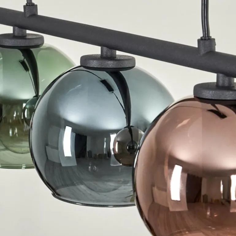 Suspension Belp Noir, 5 lumières
