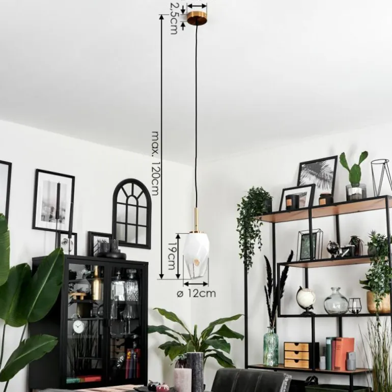 Suspension Bocayuva Laiton, 1 lumière