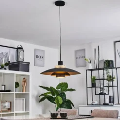 Suspension Boeven Noir, Blanc, 1 lumière