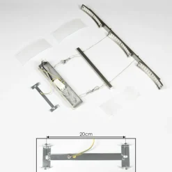 Suspension Bolonda LED Nickel mat, 3 lumières