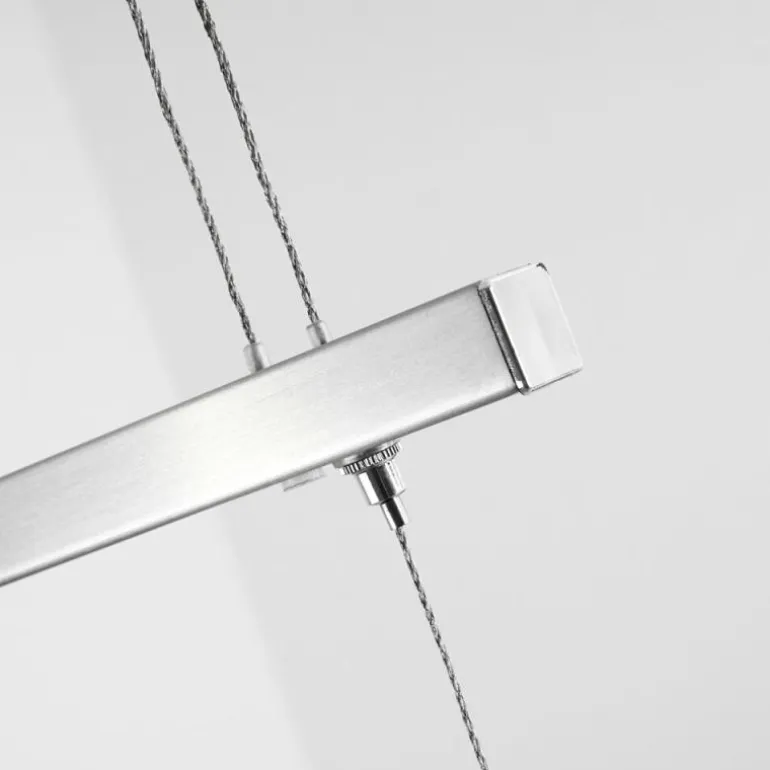 Suspension Bolonda LED Nickel mat, 3 lumières